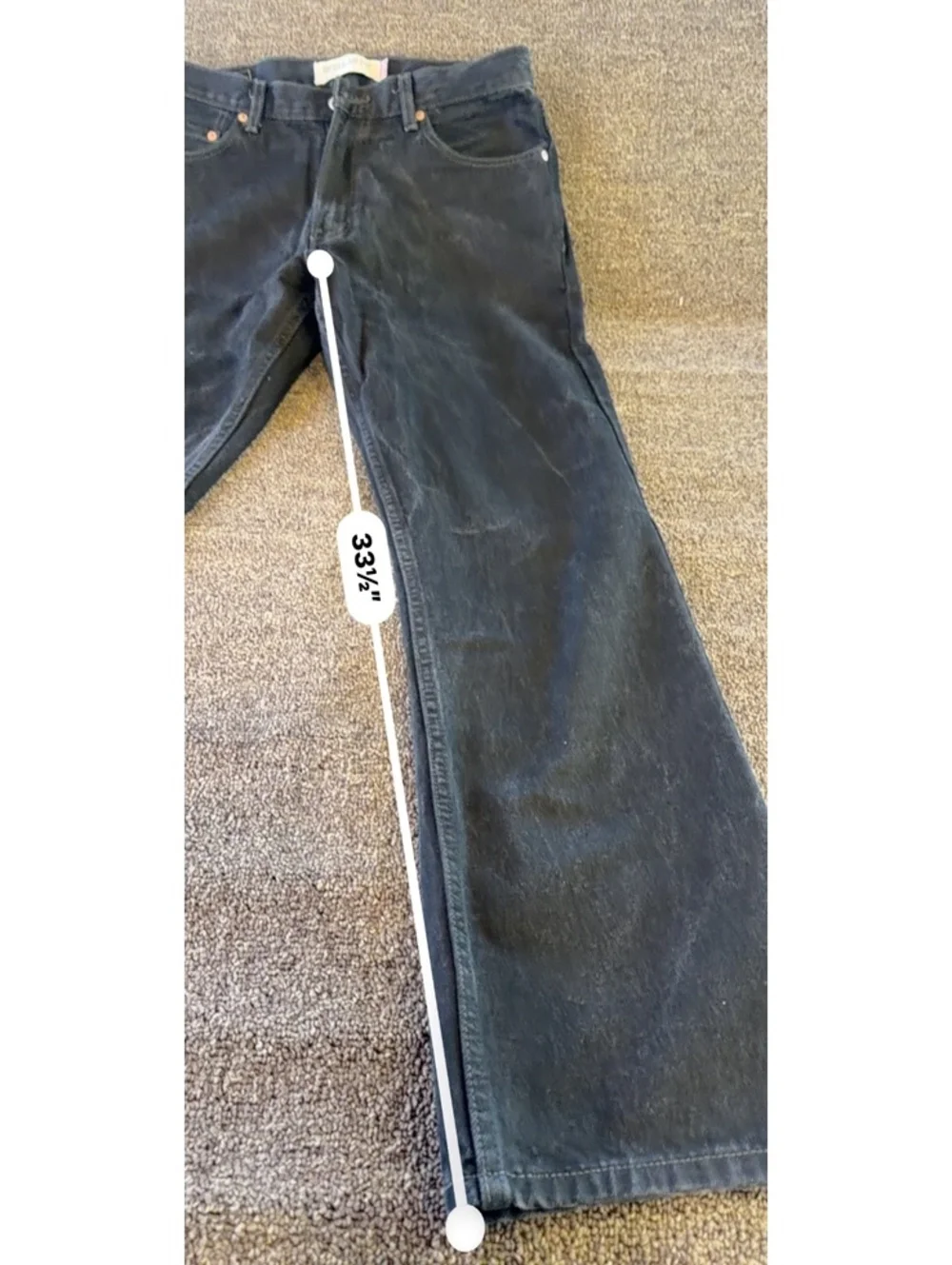 Levi’s 505 Regular Fit Black Jeans Men’s 34x34 2007 Y2K 100% Cotton